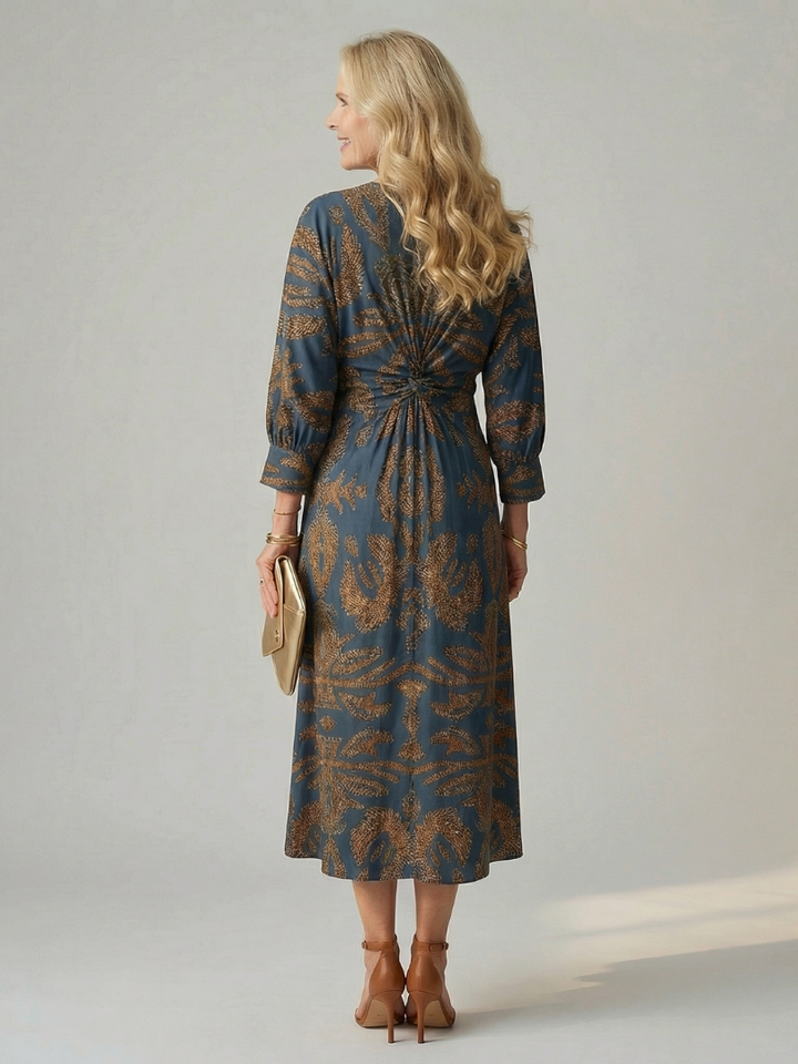 Elegant Lightweight Women's Wrap Midi Dress