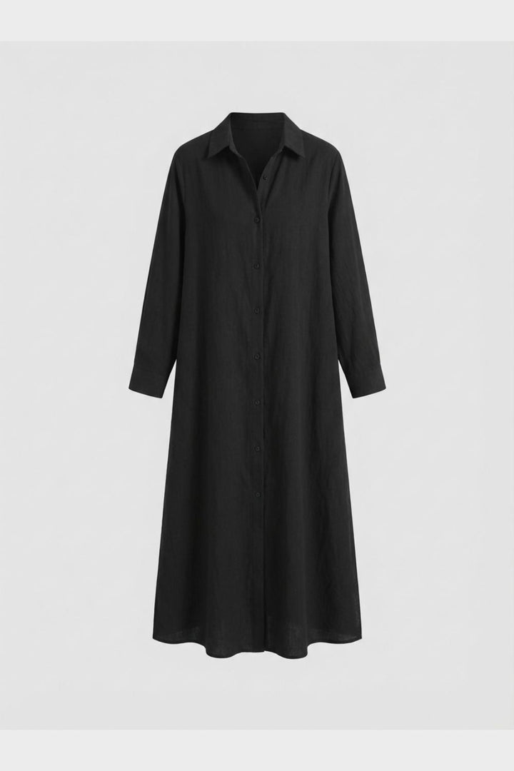 Elegant Long Women's Shirt Dress