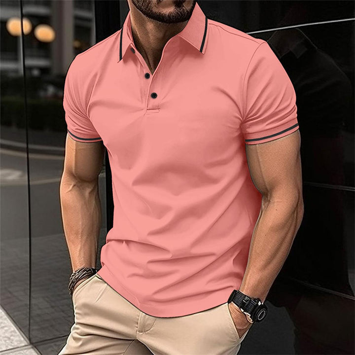 Classic Men's Short Sleeve Polo Shirt - Breathable and Comfortable