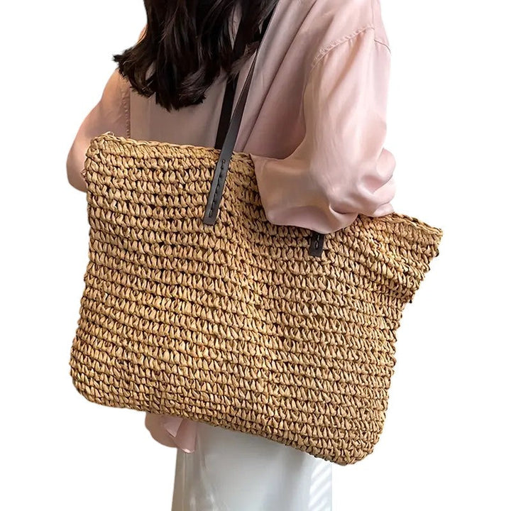 Spacious Textured Women's Beach Tote Bag