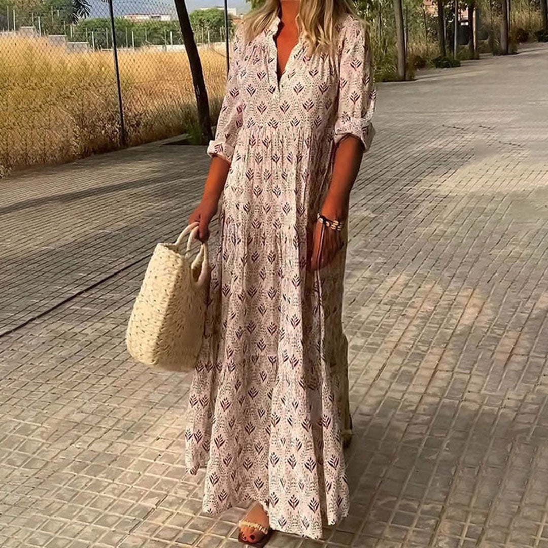Elegant Flowy Boho Women's Maxi Dress
