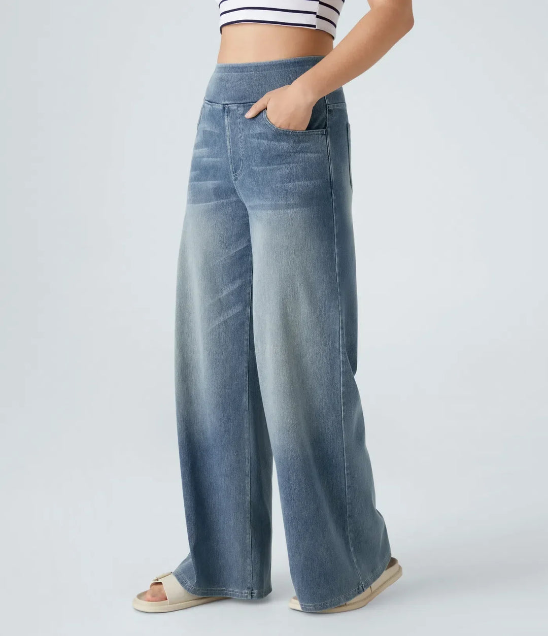 Women's High-Waist Elastic Stretch Jeans