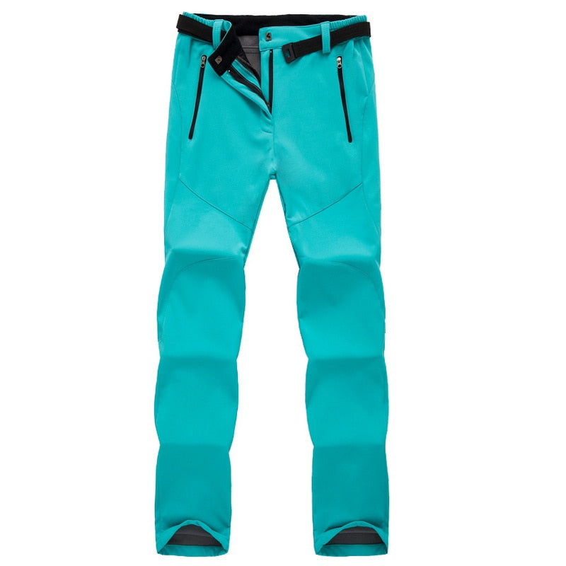 Waterproof Women's Hiking Pants with Fleece Lining - Durable Trekking Pants for Outdoor Use