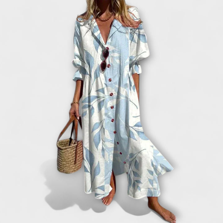 Flattering Women's Maxi Dress with Tummy Coverage - Flowy Fit