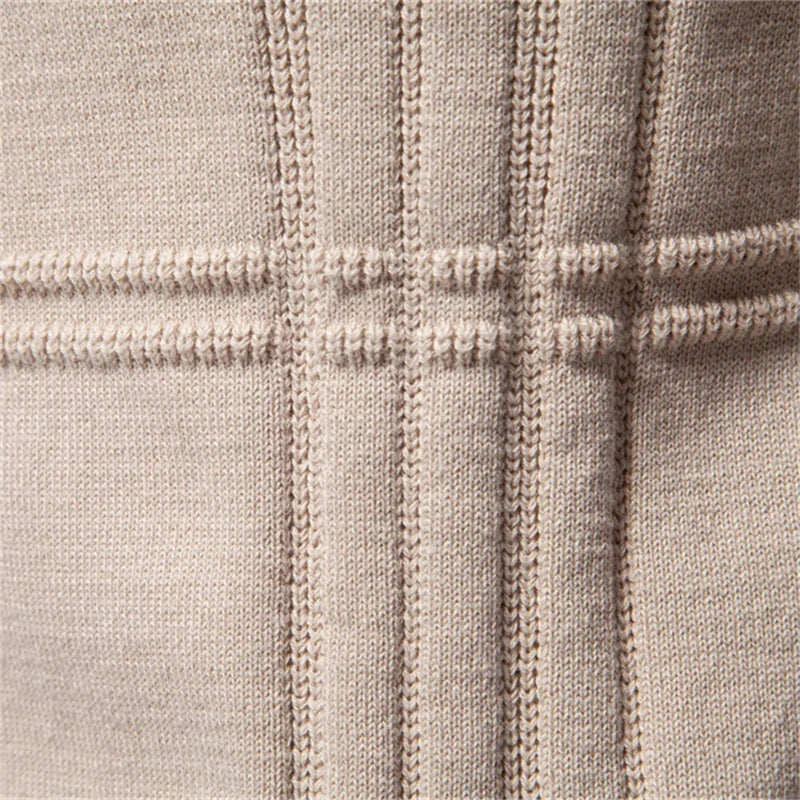 Patterned Crew Neck Sweater Men's Knit Pullover
