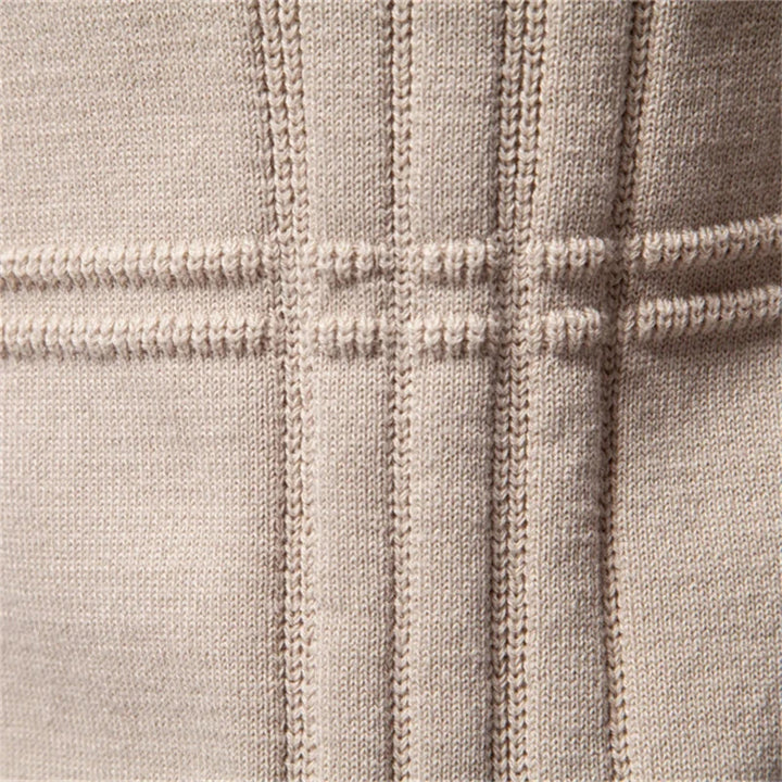 Patterned Crew Neck Sweater Men's Knit Pullover