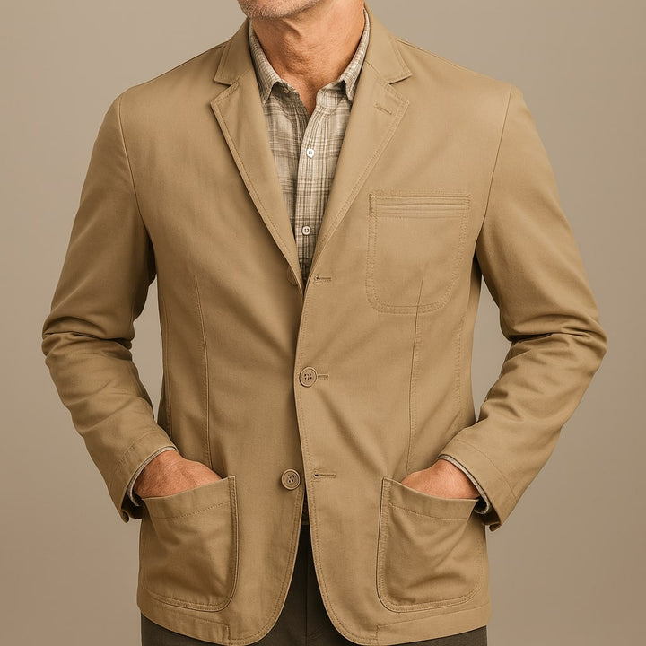 Versatile Modern Men's Cotton Utility Blazer