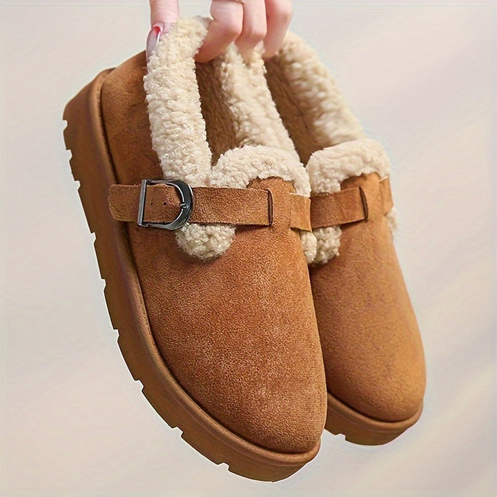 Cozy Women's Winter Ankle Boots with Warm Lining - Non-Slip Sole