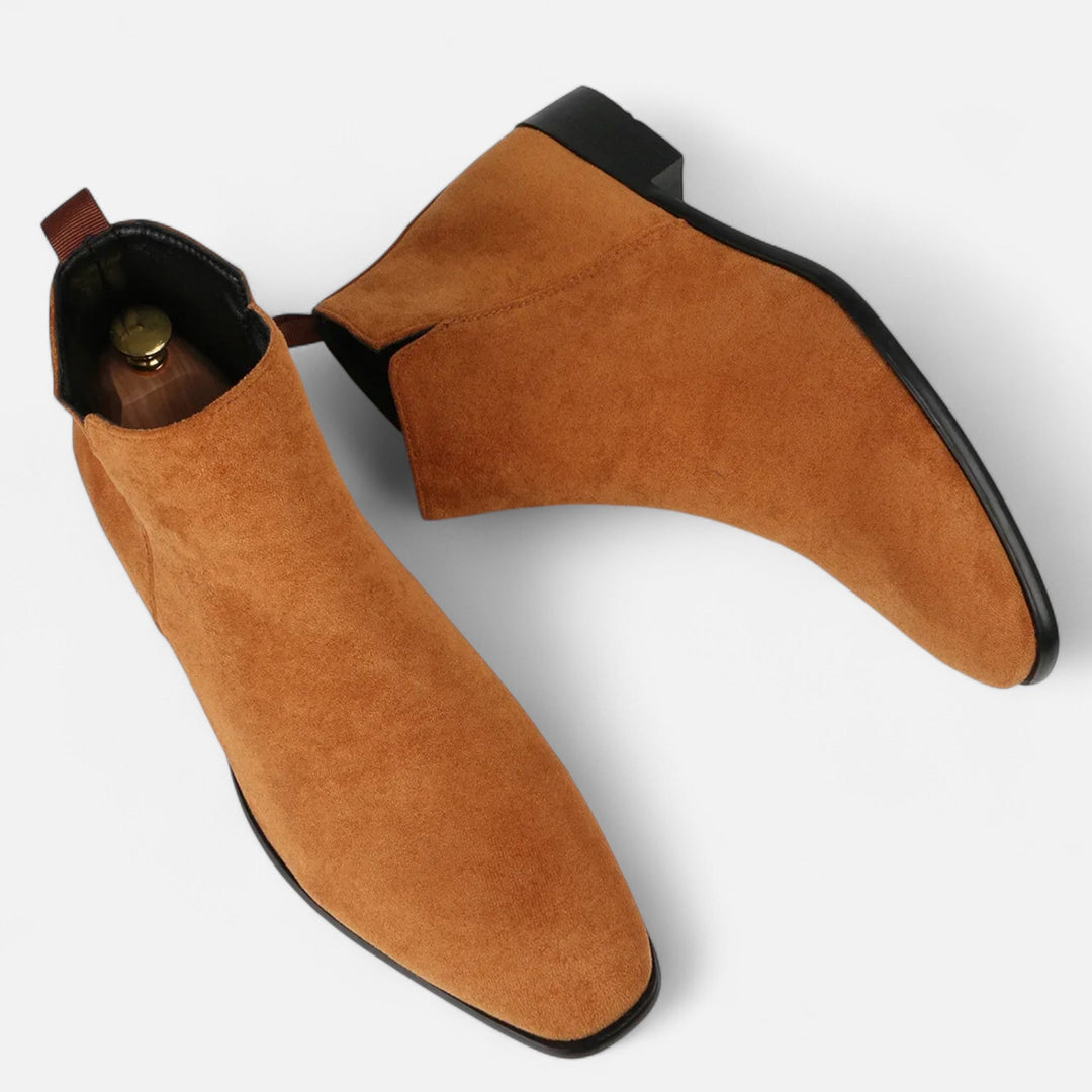 Elegant Square Toe Chelsea Boots for Men