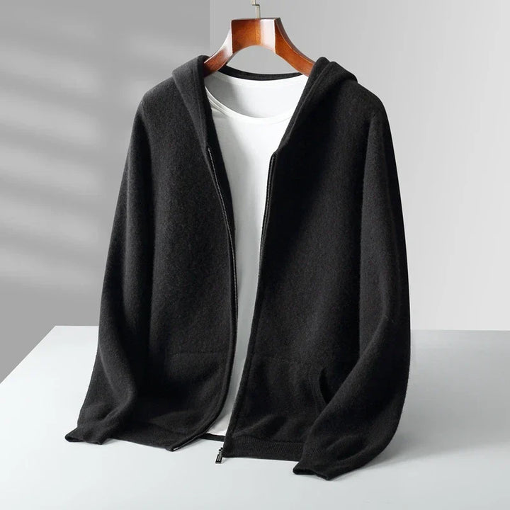 Premium Cashmere Men's Zip Hoodie