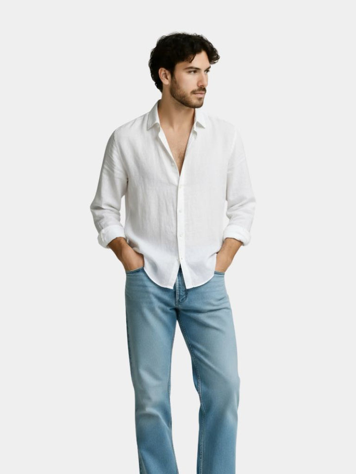 Elegant Men's Linen Shirt - Breathable and Stylish for Summer