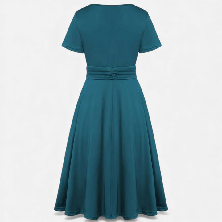 Elegant Rhinestone V-Neck Asymmetric Women's Evening Dress