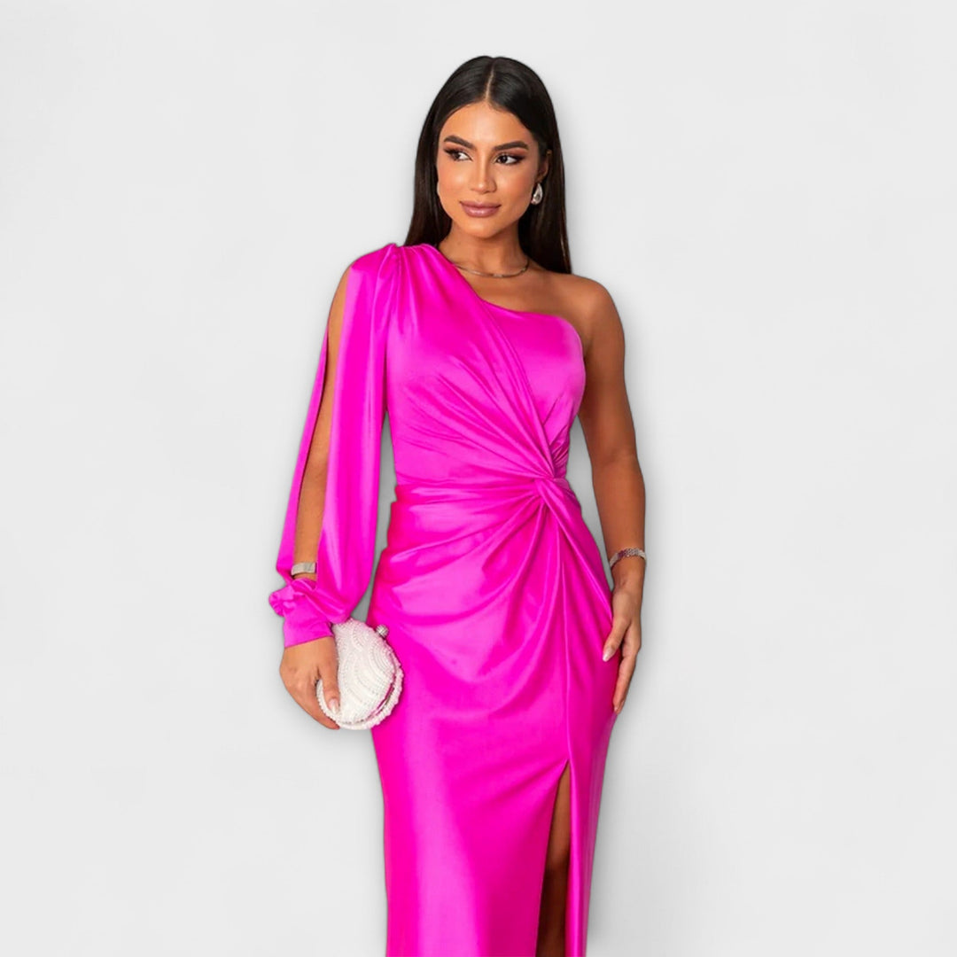 Elegant Women's Dress with Round Neckline - Timeless and Versatile