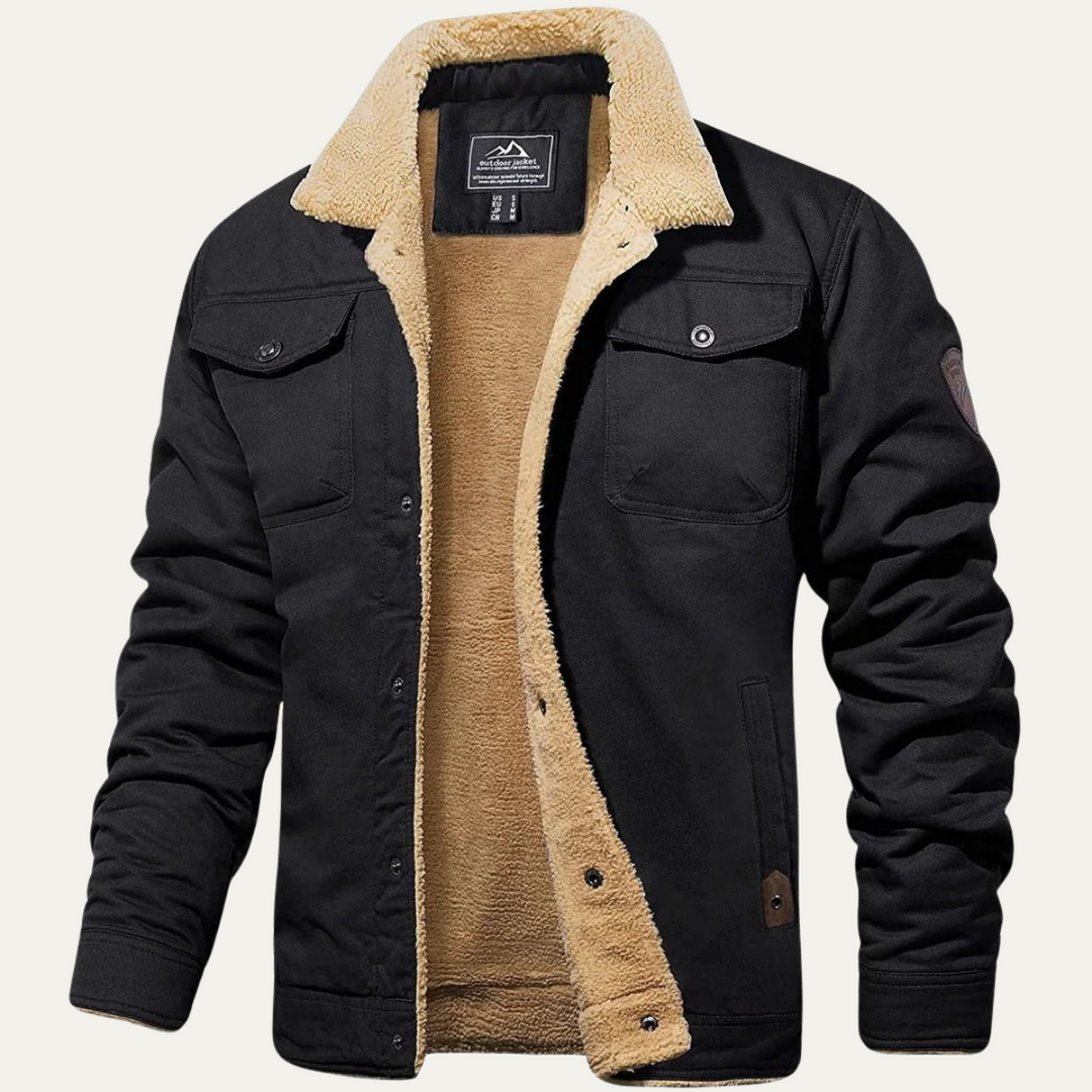 Warm Fleece-Lined Men's Winter Coat