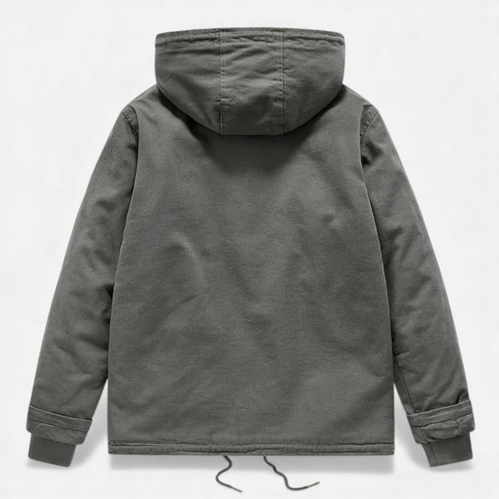 Warm Lined Men's Winter Jacket with Hood