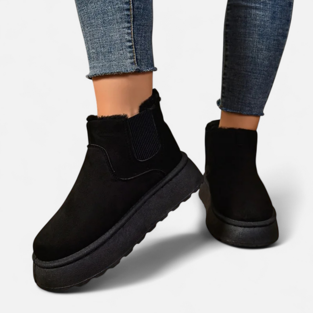Women's Warm Plush Platform Ankle Boots