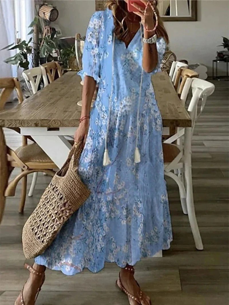 Figure-Flattering Boho Women's Maxi Dress