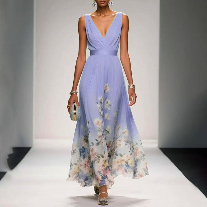 Elegant Women Maxi Wedding Guest Dress