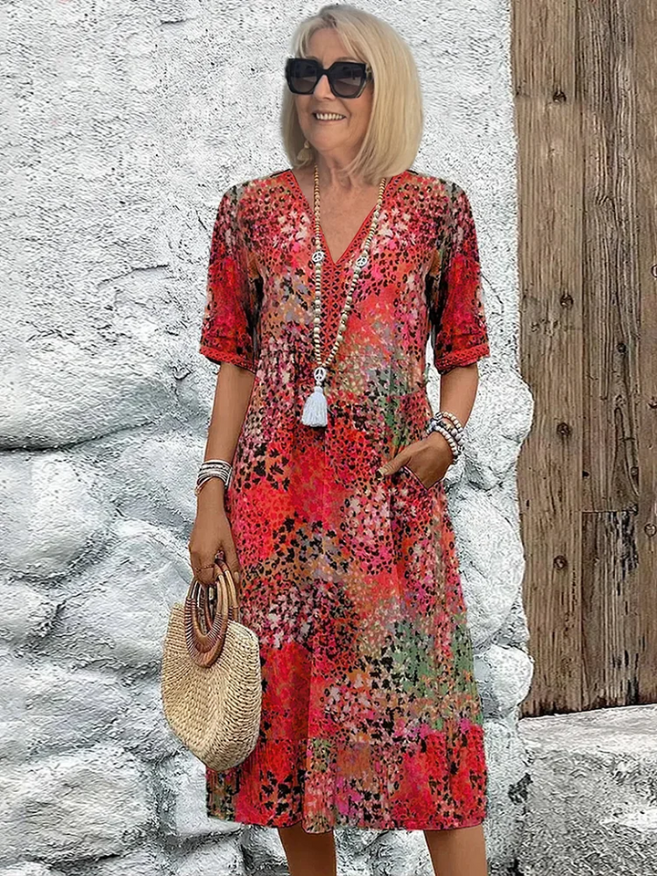 Colorful Stylish Women's Midi Dress