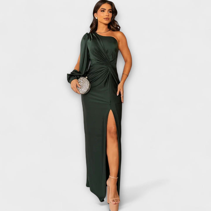 Elegant Women's Dress with Round Neckline - Timeless and Versatile