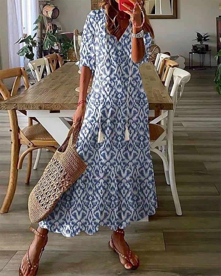 Elegant Boho Vintage Women Summer Dress