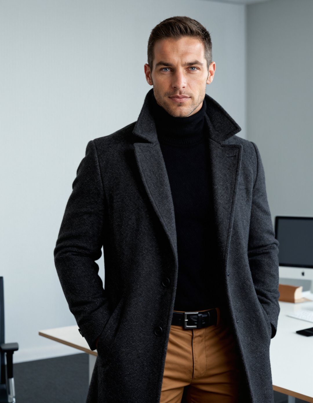 Classic Cotton Winter Men's Overcoat
