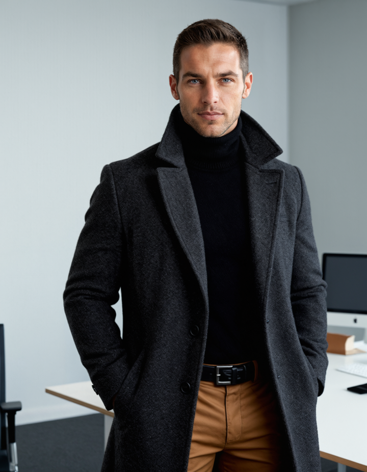 Classic Cotton Winter Men's Overcoat