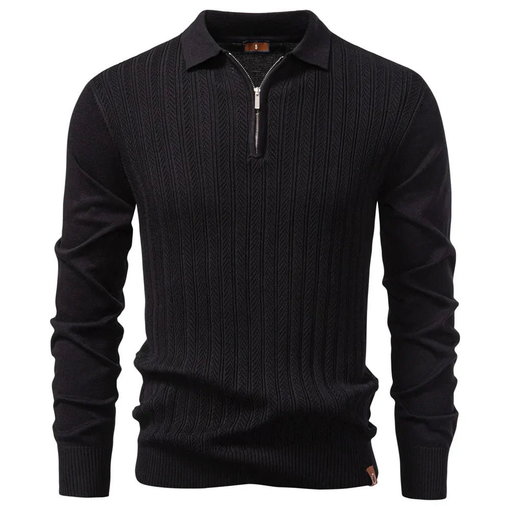 Elegant Cable Knit Men's Sweater