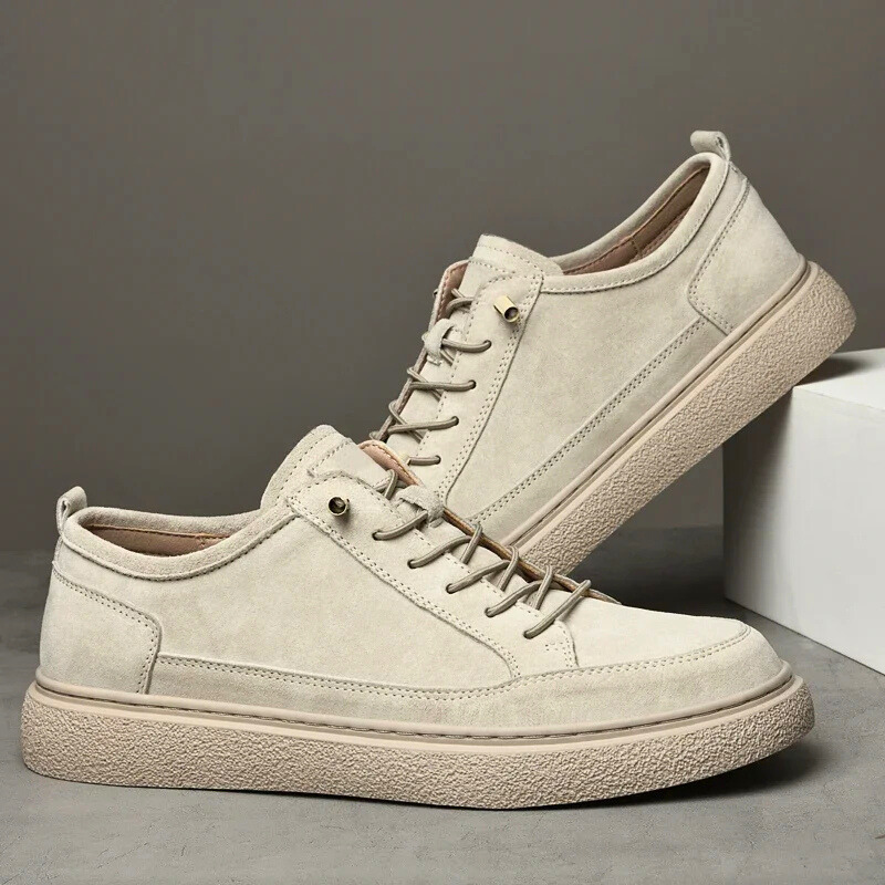 Elegant Men's Suede Sneakers - Premium Comfort and Style