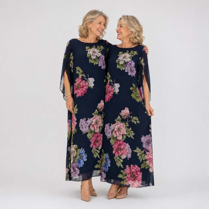 Elegant Lightweight Women's Floral Maxi Dress