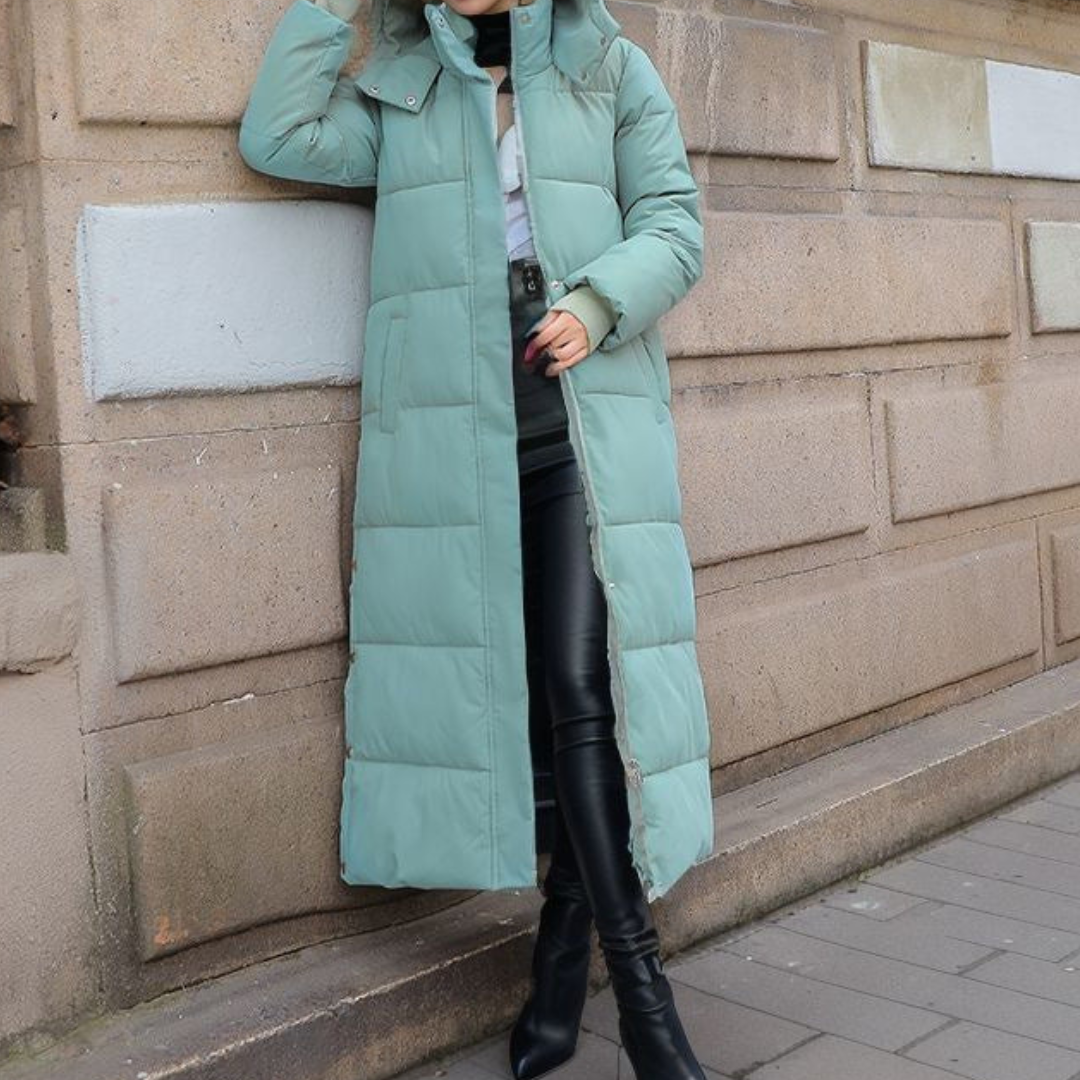 Elegant Women's Winter Coat in Wool-Polyester Blend - Warm and Timeless