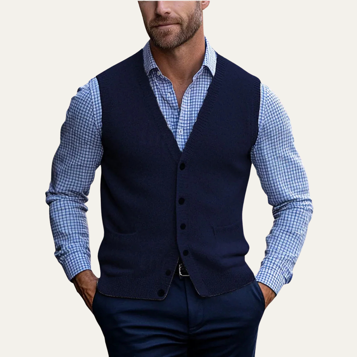Classic Smart-Casual Men Knit Vest