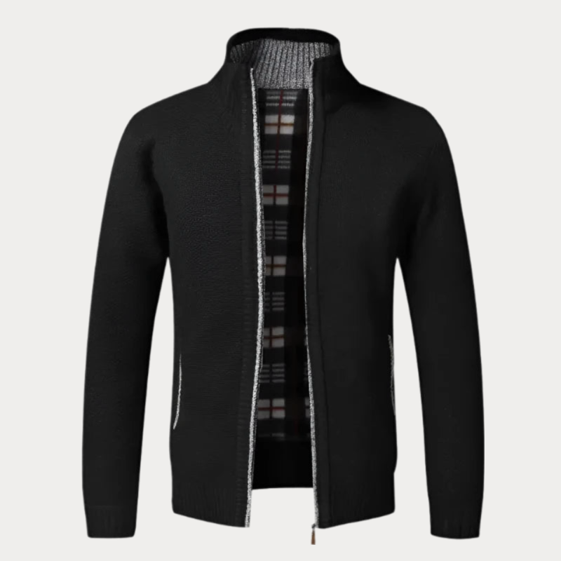 Classic Zip-Up Cardigan for Men