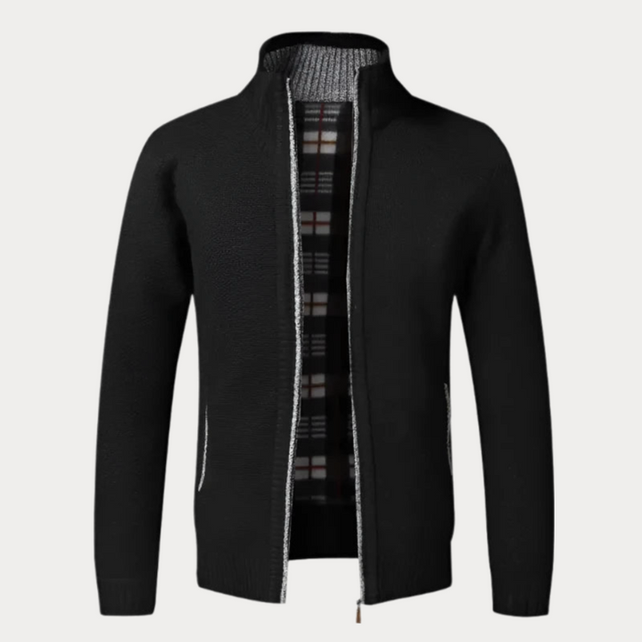 Classic Zip-Up Cardigan for Men