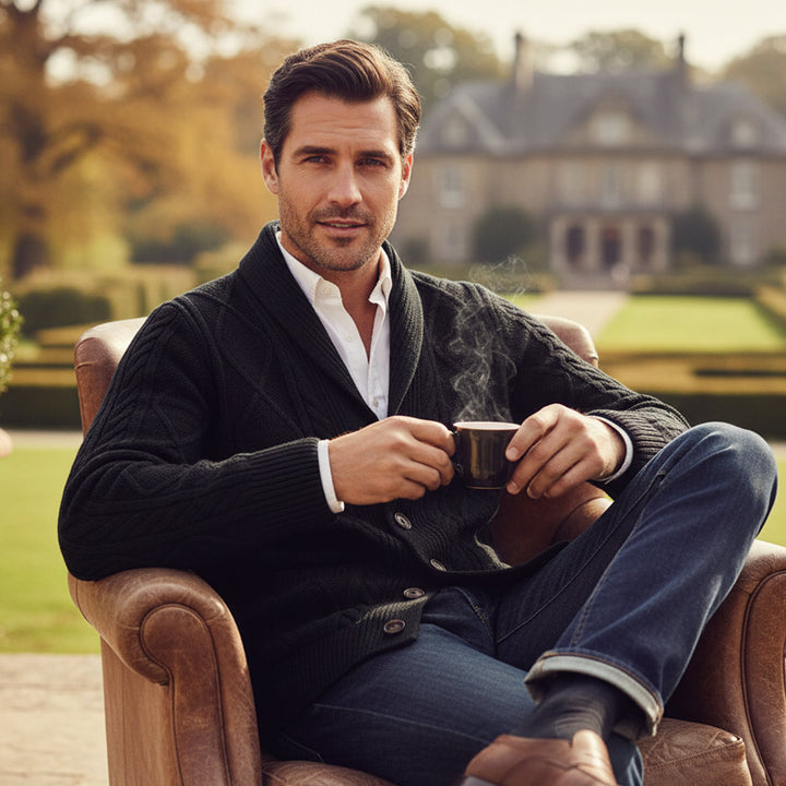 Luxurious Soft Men's Cashmere Cardigan