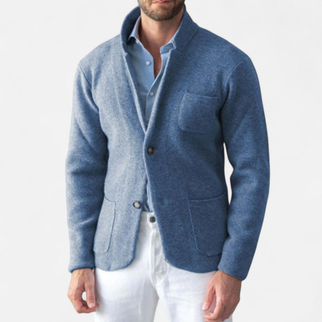 Retro Men's Wool Stand Collar Jacket