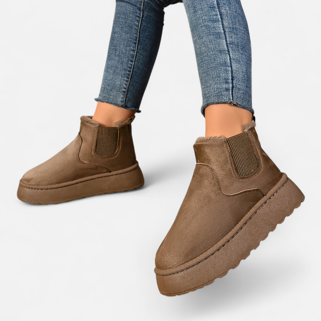 Women's Warm Plush Platform Ankle Boots