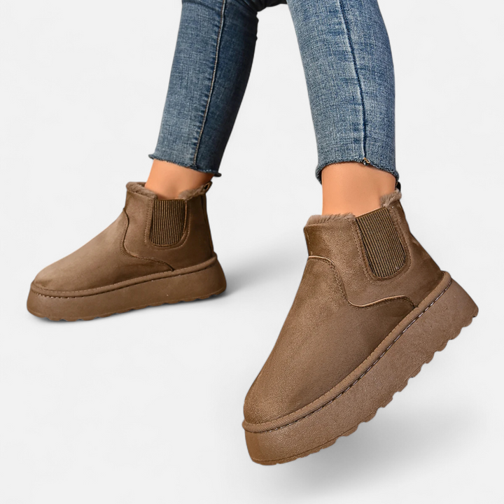 Women's Warm Plush Platform Ankle Boots