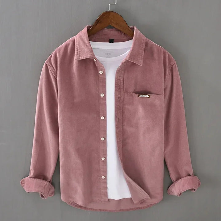 Classic Men's Corduroy Shirt - Soft Texture and Vintage Charm for Casual Wear