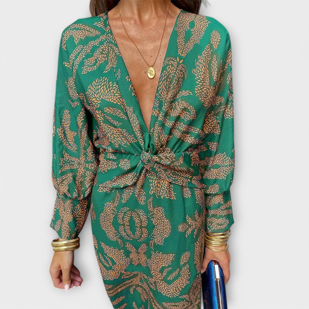 Elegant Women's Long Sleeve Dress - Timeless Style for Formal Occasions
