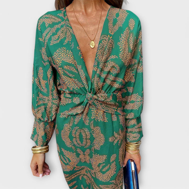 Elegant Women's Long Sleeve Dress - Timeless Style for Formal Occasions