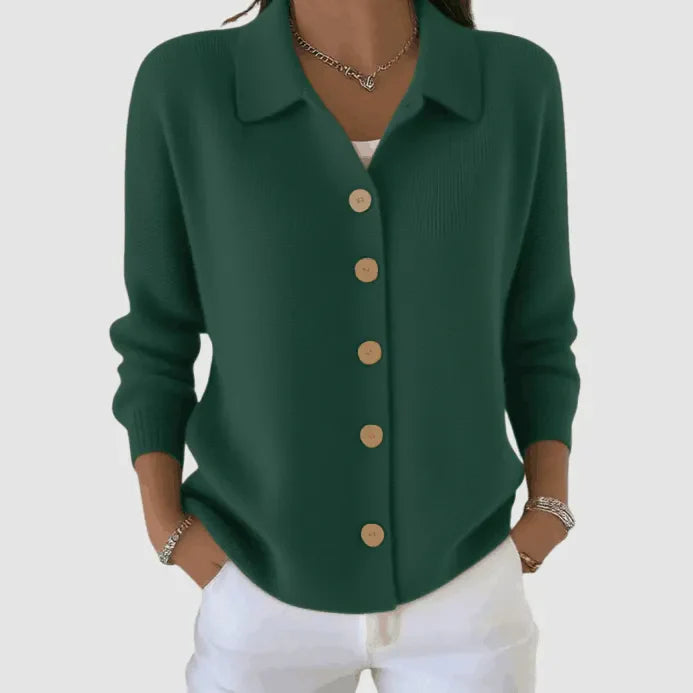 Soft Casual Women's Button-Up Knit Cardigan