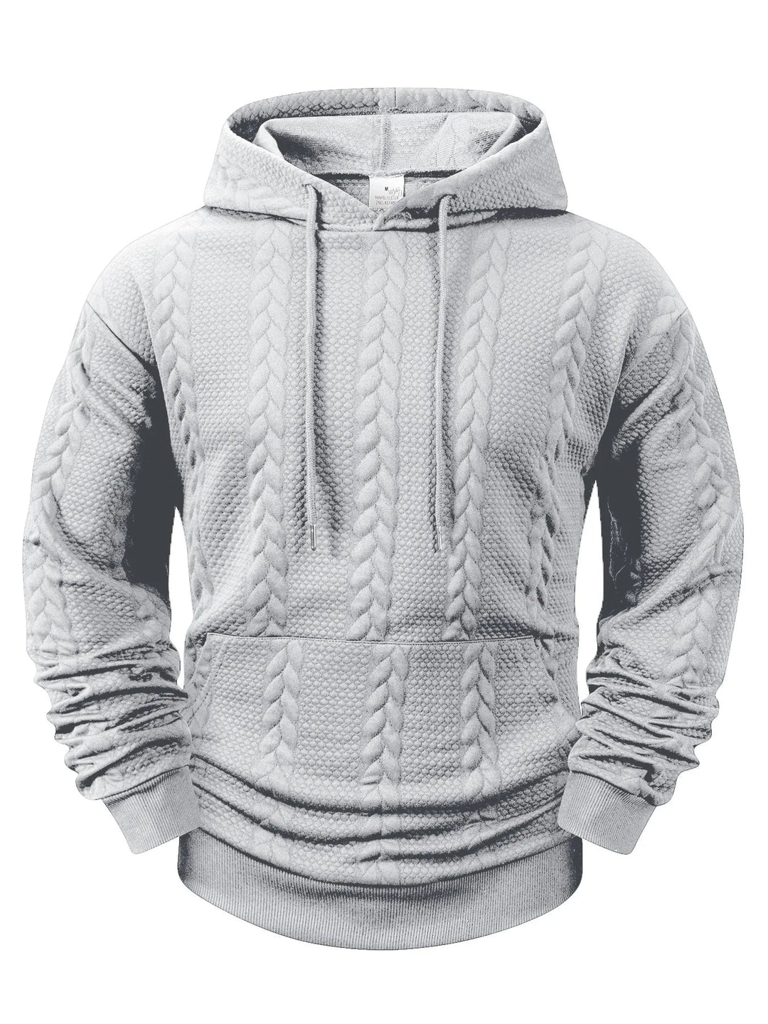 Men's Knit Hoodie Pullover - Soft Texture and Comfort for Everyday Wear