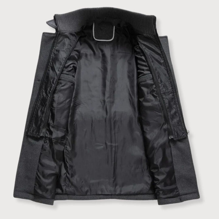 Elegant Men's Wool Coat for Fall & Winter