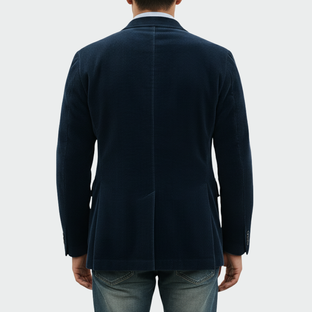 Men's Velvet Blazer & Vest Set - Elegant Two-Piece Ensemble