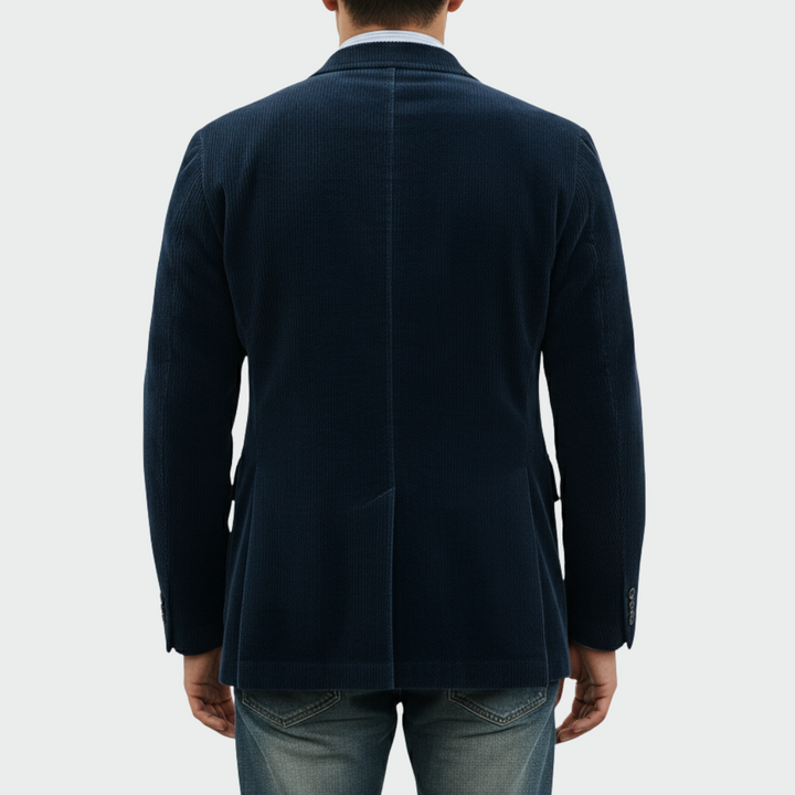 Men's Velvet Blazer & Vest Set - Elegant Two-Piece Ensemble