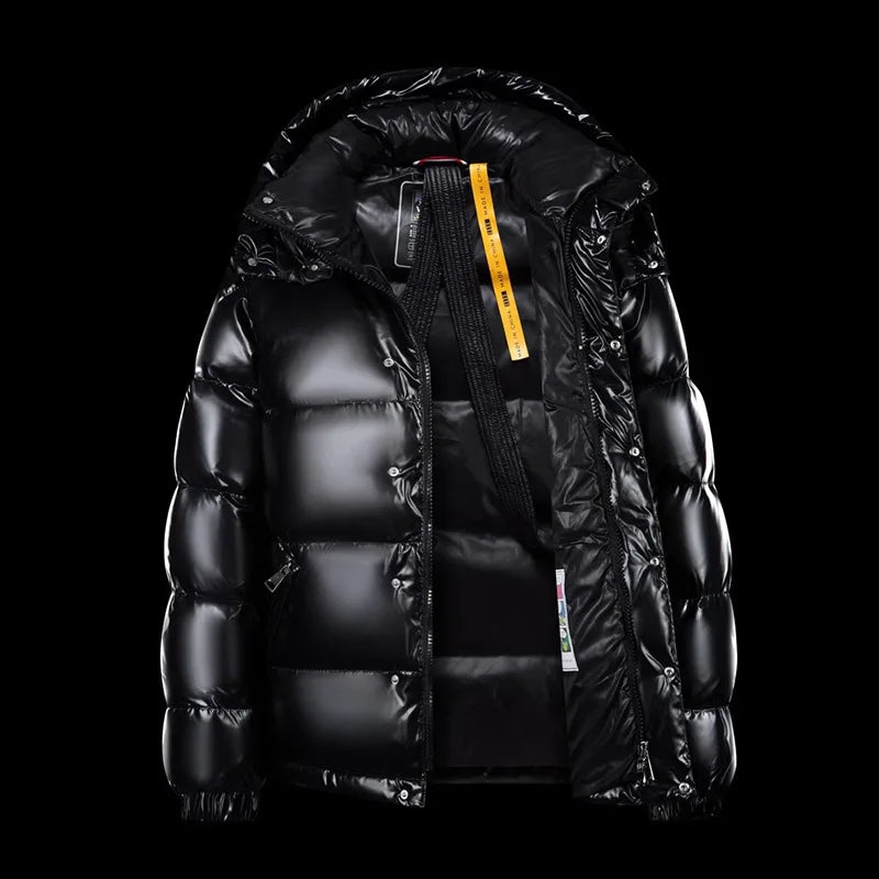 Warm Men's Puffer Jacket with Thick Padding - Winter Jacket with Full Zip