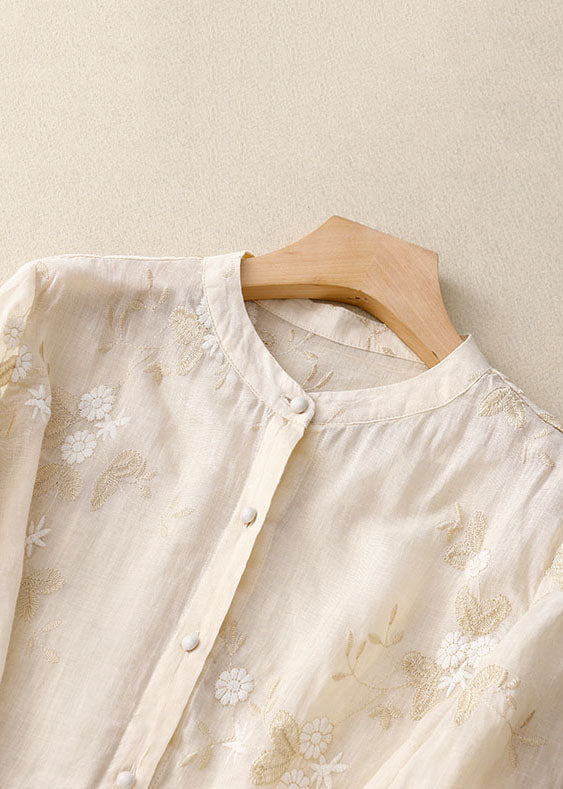Elegant Chic Women's Blouse with Floral Accents