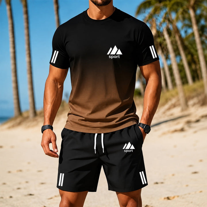 Sporty Summer Men's T-Shirt and Shorts Set