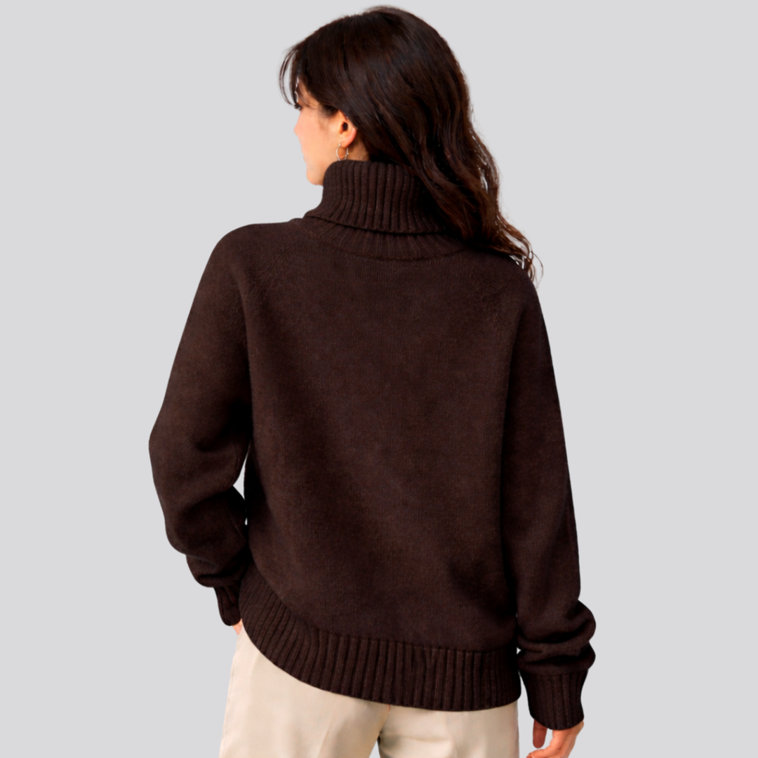 Soft Warm Women's Merino Wool Turtleneck Sweater